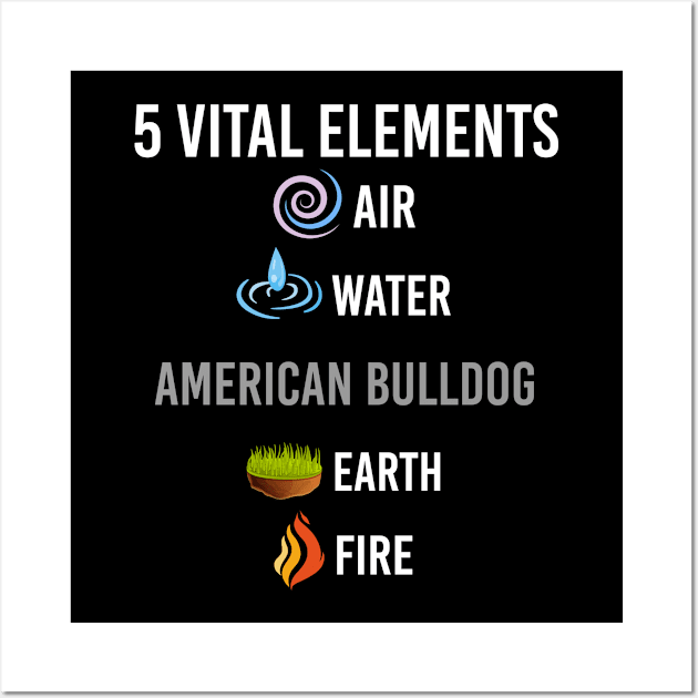 5 Elements American Bulldog Wall Art by blakelan128